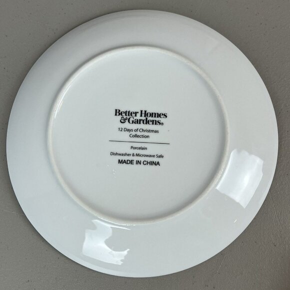Better Homes and Garden 12 Days of Christmas Plate 7, 8 and 9th Day 8.25" - Picture 4 of 5